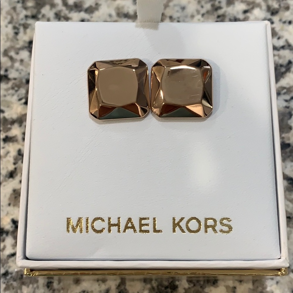 Rose gold MK earrings *NEVER WORN*